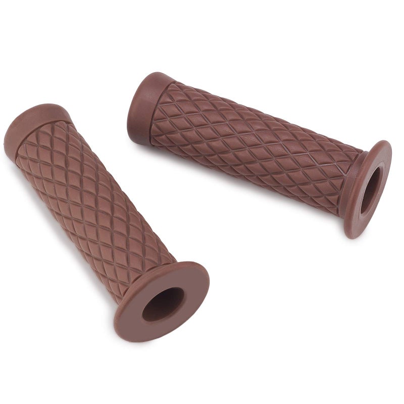 DKMOTORK 0032 1 Pair Motorcycle Hand Grips for 7/8" 22mm/24mm Handlebars Non Slip Universal Brown - Image 5